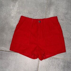 Roxy Vibrant Red High Waist Shorts